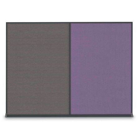 United Visual Products Double Door Radius Plus Corkboard, 48"X UV8003PLUS-BLACK-DBURGU